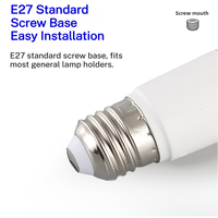 Ampoule LED Colonne 5W E27 en Aluminium, Lampe LED Maïs Blanc Chaud/Froid, Décoration Maison, Mini Taille pour Projets d'Éclairage en Gros
