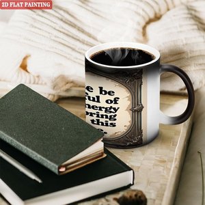 <b>Ceramic</b> <b>Mug</b> Frosted Black 11oz Heat Activated Color Changing Drinking Cup Party Favor Gift - Product Image 3