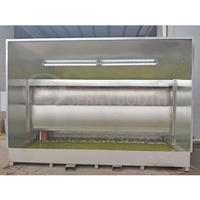 Cabine de pulvérisation de rideau d'eau à double couche de 3 mètres personnalisée en usine et armoire de filtre à rideau d'eau à double couche
