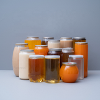 Bouteille en plastique transparente de qualité alimentaire de 400 ml avec logo personnalisé, bouteille PET jetable pour boissons gazeuses et boissons, avec ouverture facile