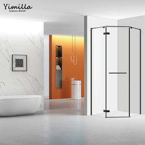 Fabricants <span class=keywords><strong>de</strong></span> cabines <span class=keywords><strong>de</strong></span> <span class=keywords><strong>douche</strong></span> sur mesure, cabine <span class=keywords><strong>de</strong></span> <span class=keywords><strong>douche</strong></span> en forme d'angle Black Diamond avec cadre en acier inoxydable 304 - Product Image 3