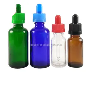 Vente en gros huile vide 20ml 50ml flacon compte-gouttes en verre bouteilles d'huile essentielle en verre