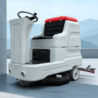Autolaveuse industrielle électrique autoportée avec batterie, largeur 500 mm, brosse simple, pour le nettoyage des sols en résine époxy en usine