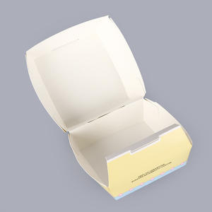 Emballages alimentaires jetables YBLPAK résistants à la graisse, boîtes à hamburgers avec couvercle à charnière, contenants alimentaires à clapet pour hamburgers et sandwichs - Product Image 2