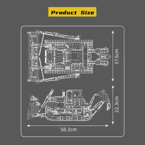 Modèles de jouets de construction en blocs de construction puissants et robustes pour garçons, prix de gros bon marché, bulldozer Mould <span class=keywords><strong>King</strong></span>, camion d'ingénierie - Product Image 6