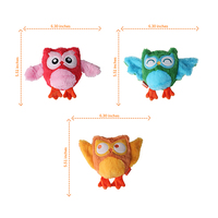Jouet pour chien réaliste en fausse fourrure shaggy, écologique et durable, hibou en peluche couineur interactif pour chiot, pour le jeu de rapport et la santé dentaire, vente en gros usine