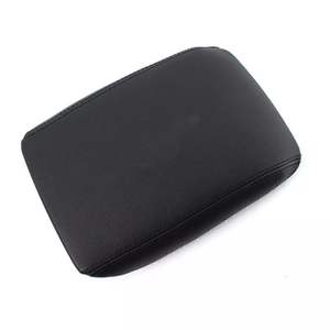 Cubierta para Reposabrazos de Audi A4 2009-2012, Panel de Almacenamiento de Cuero Negro y Gamuza, Accesorio - Product Image 5