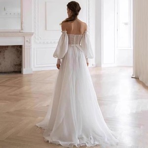 Nuovo Abito da Sera Senza Spalline Elegante per Sposa, da Viaggio, per Cerimonia Nuziale, da Donna - Product Image 5