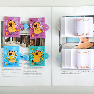 Mini Cuaderno Portátil con Candado y Llavero, Diseño de Capibara de Dibujos Animados, para Estudiantes - Product Image 2
