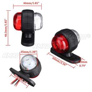 2 pièces Feux de position latéraux LED pour voiture, camion, remorque, feux de signalisation, feux de gabarit, feux indicateurs pour camions, fourgons, caravanes 12V 24V 10-30V - Product Image 6