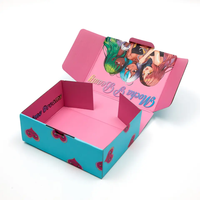 Vente en gros d'emballages coffrets cadeaux colorés pour tasse tasse à café mini valise boîte postale personnalisée en papier cosmétique ondulé pliable