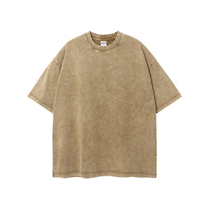 T-shirt personalizzata da <span class=keywords><strong>uomo</strong></span> 275gsm taglie forti in cotone 100 di lusso pesante a tracolla con Logo in bianco per <span class=keywords><strong>uomo</strong></span> - Product Image 5