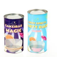 Nouveau design boîtes rondes en métal transparentes cylindre en plastique de qualité alimentaire boîte de rangement pour biscuits sandwich aux bonbons sucrés avec couvercle en étain