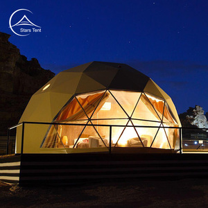 Dôme de glamping de luxe haute résistance 5M avec salle de bain, tente mobile en toile PVC, <span class=keywords><strong>igloo</strong></span> géodésique, domos pour la maison - Product Image 1