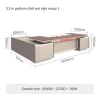 Set Scrivania e Sedia Direzionale in MDF di Lusso Leggero OEM, Arredamento Ufficio Ergonomico all'Ingrosso