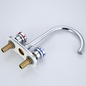 Grifo de Lavabo Chenlu de 2 Manijas, Montado en el Encimera, con Válvula de Cerámica y Acero Inoxidable - Product Image 3