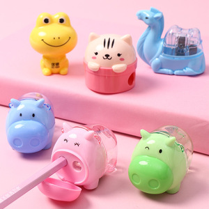 <span class=keywords><strong>Taille</strong></span>-<span class=keywords><strong>crayon</strong></span> en plastique à trou unique, non électrique, 20g, motifs animaux de dessin animé (<span class=keywords><strong>Chat</strong></span>, Grenouille, Cochon, Vache, Dauphin) pour étudiants - Product Image 2