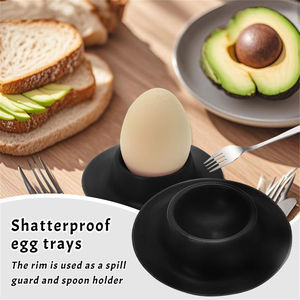 Egg Storage Holders Anti-slip Egg Box Plastic Eggs Tray Holder Dessert <b>Soup</b> <b>Plates</b> Household Circular Tableware Storage Tools - Product Image 1