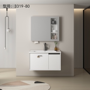 Factory Wholesale Modern Stainless Steel Design Bathroom Cabinet Set Bathroom <strong>Vanity</strong> <strong>Cabine</strong> with Lighting - Product Image 3