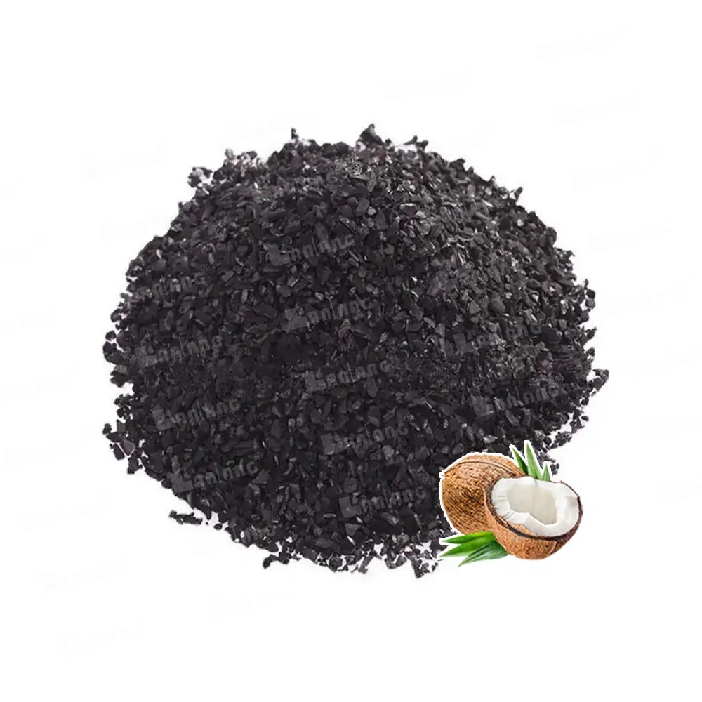 Lanlang NSF 표준 코코넛 쉘 석탄 기반 활성탄 공기 가스 정화 과립 펠릿 활성탄