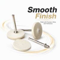 Kit de 6 disques de polissage en feutre de 26 mm pour tuyaux métalliques, profilés en acier, tôles et métaux tendres