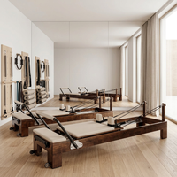 Cama Reformador en Bois d'Érable Compacte et Multifonctionnelle pour Pilates, Yoga et Entraînement du Core, pour Studio