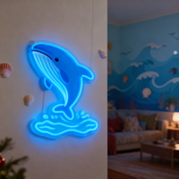 Enseigne au néon personnalisée à intensité variable - Alimentée par USB/batterie Décoration de chambre d'enfant, Lumière LED personnalisée et sécurisée pour la maison et la crèche