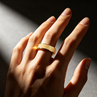 Cincin Pintar Matte Bahan Stainless Steel Pelacak Kebugaran Detak Jantung Oksigen Darah Pemantau Tidur Kontrol Aplikasi Jam Alarm IP68