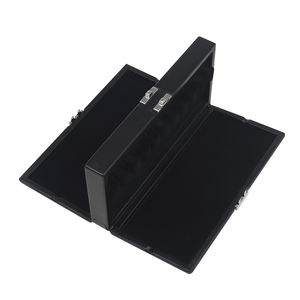 Boîte de rangement en cuir PU noir, haut de gamme, mode personnalisable, pouvant être personnalisée, double couche, portable, 20 pièces - Product Image 6