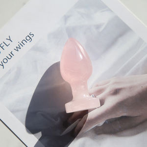 Natuurlijke Yoni Massager Handgemaakte Rozenkwarts Phallus Massage Wand Kristal <span class=keywords><strong>Dildo</strong></span> voor Vrouwen Vaginale Spieren - Product Image 5