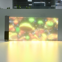 Pantalla LED holográfica transparente 3D, pantalla LED transparente para ventana minorista, pantalla LED transparente de alto brillo