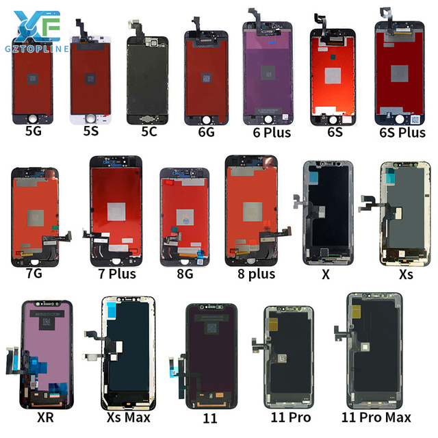 Mobile Phone OLED Lcd Screen Replacement Lcd for 5 6 7 Plus 8 8G X Xr Xs 11 12 13 Pro Max