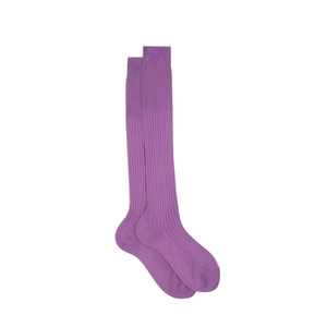 Chaussettes hautes antidérapantes en coton bleu pour hommes, tricotées, couleur unie, style classique, automne, du Bangladesh - Product Image 3