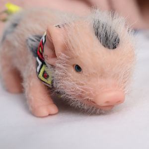 Mini muñeca de cerdo de silicona realista de 14CM, juguete educativo de silicona suave para niños, los mejores regalos para niños - Product Image 1