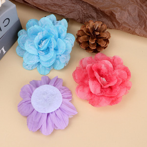 Yupu Pleated Lace Camellia <b>Flowers</b> Durable Trimming For Hair Accessories Clothing Decorative Craft DIY - Product Image 4