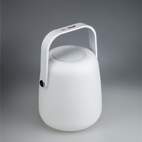 Lanterne-haut-parleur 2-en-1 6W avec lumière d'ambiance RGB, portable pour l'extérieur, haut-parleur Bluetooth, cadeau de Noël et du Nouvel An