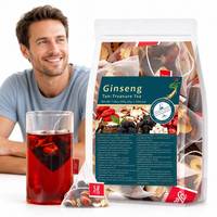 Sachets de thé aux herbes adaptogènes sans caféine Ginseng Dix Trésors en gros pour la santé masculine et le bien-être quotidien