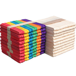 Palos de helado de madera coloridos para manualidades de niños, palos de helado <span class=keywords><strong>Jumbo</strong></span> artesanales a granel - Product Image 5