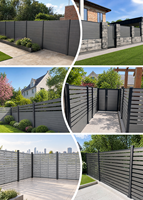 Fournisseur direct de panneaux de clôture de jardin en alliage d'aluminium imperméables et résistants aux UV, hauteur de 6 pieds, adaptés à la clôture de la cour avant