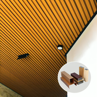 Système de plafonds suspendus décoratifs en métal à lamelles en aluminium extensibles coupe-vent à effet bois