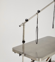 Table de toilettage pour animaux de compagnie YM-D009 entièrement en acier inoxydable, réglable, avec élévateur électrique, sûre, facile à utiliser, pratique, anti-rayures, faible bruit
