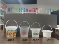 Harga Pabrik Ember Es Plastik 68oz Warna Kustom Food Grade Anti Pecah Tahan Lama Portabel Gaya Vintage Logo Kustom Ember Bir