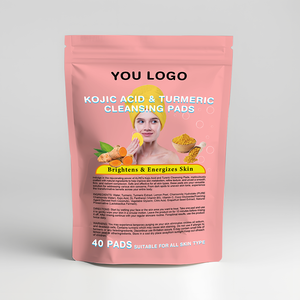 Tampons de coton nettoyants à l'acide kojique de curcuma Offre Spéciale 2024 Skincare tampon exfoliant végétalien de marque privée - Product Image 2