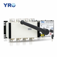 Commutateur de transfert automatique YRO ATS 4P 1000A, interrupteur double alimentation automatique, interrupteur manuel, interrupteur de verrouillage et de changement de phase, type PC