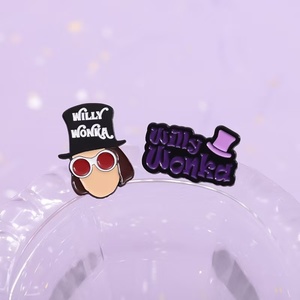 Broche esmaltado de la fábrica de Chocolate de Charlie de la <span class=keywords><strong>serie</strong></span> Adventure, artesanías de Metal a la moda para accesorios de ropa, joyería de potencia eficiente - Product Image 3