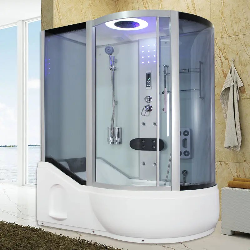 Masaj bilgisayarlı buhar duş banyo buhar banyo duş kabinleri jacuztub küvet combo buhar duş odası