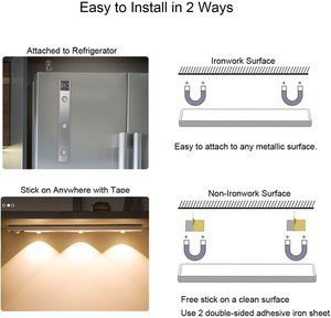 Không Dây Có Thể Sạc Lại Dưới Tủ Quần Áo Kệ Ngăn Kéo Truy Cập Tủ Dẫn Chiếu Sáng Cho Nhà Bếp LED Phát Hiện Chuyển Động Cảm Biến Ánh Sáng Thanh - Product Image 6