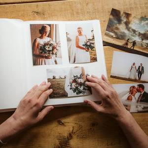 Album <span class=keywords><strong>photo</strong></span> de mariage en lin de luxe extra large personnalisé papier ciré avec couverture en tissu pour les couples <span class=keywords><strong>livre</strong></span> de souvenirs de famille - Product Image 4