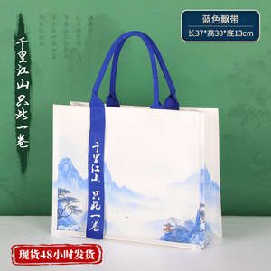 กระเป๋าโท้ทแบบสะพายหลังคุณภาพสูง รีไซเคิลได้ เป็นมิตรกับสิ่งแวดล้อม พิมพ์โลโก้ วัสดุผ้าแคนวาส หูหิ้วแบบยาว ปรับแต่งได้ เหมาะสำหรับเป็นของขวัญ - Product Image 6