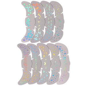 Autocollants de <span class=keywords><strong>tatouage</strong></span> temporaire en papier blanc sur mesure maquillage de tache de rousseur Flash Laser holographique étanche pour la conception de visage Sexy de corps - Product Image 2